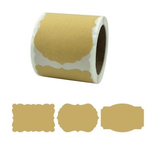 3 PCS Natural Kraft Paper Christmas Label Gift Decoration Stickers, Size: 75 x 50mm (B-63)