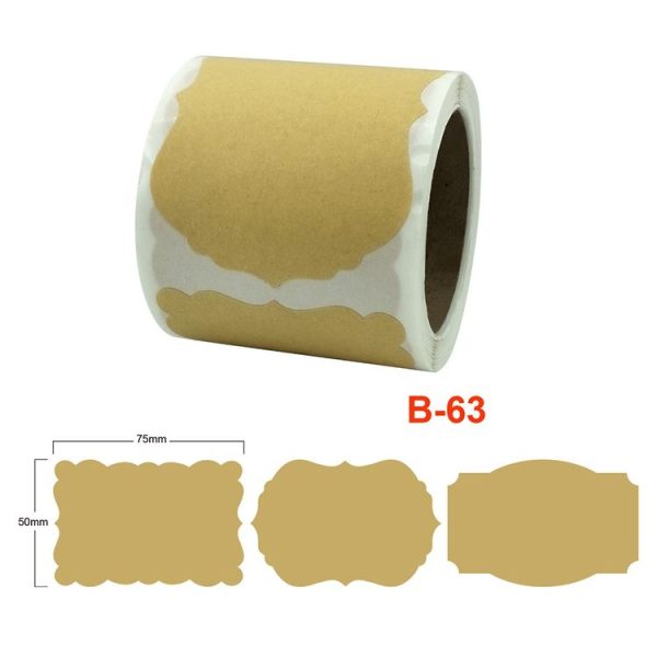 3 PCS Natural Kraft Paper Christmas Label Gift Decoration Stickers, Size: 75 x 50mm (B-63) - Image 4