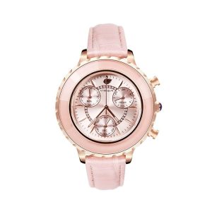 VIGER 1042 Multi-Function Ladies Watch Fashion Leather Waterproof Quartz Watch (Pink)