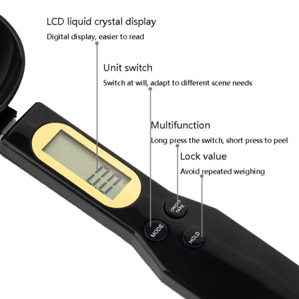 ABS Electronic Measuring Spoon Spoon Weighing Measuring Tool, Specification: 500g / 0.1g, Colour: White - Image 2
