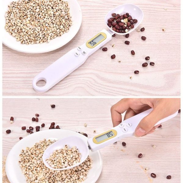 ABS Electronic Measuring Spoon Spoon Weighing Measuring Tool, Specification: 500g / 0.1g, Colour: White - Image 9