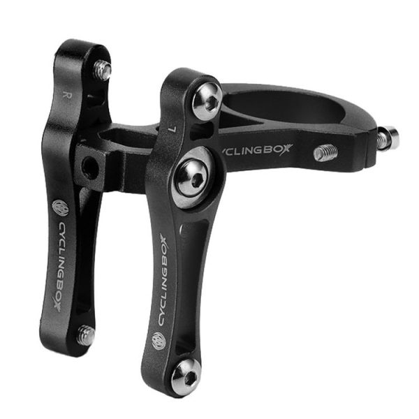 CYCLINGBOX Bicycle Double Buckle Bottle Cage Adapter Seat Integrated Conversion Seat (Black)