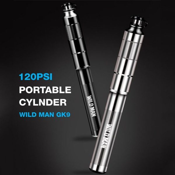 WILD MAN GK9 Portable Bicycle Pump Mountain Bike American And French Mouth Universal Mini Pump, Colour: Black (Long: 22.58 cm) - Image 3