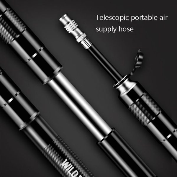 WILD MAN GK9 Portable Bicycle Pump Mountain Bike American And French Mouth Universal Mini Pump, Colour: Black (Long: 22.58 cm) - Image 7