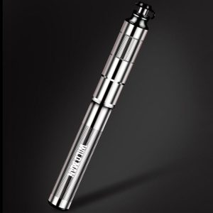WILD MAN GK9 Portable Bicycle Pump Mountain Bike American And French Mouth Universal Mini Pump, Colour: Silver (Long: 22.58 cm)