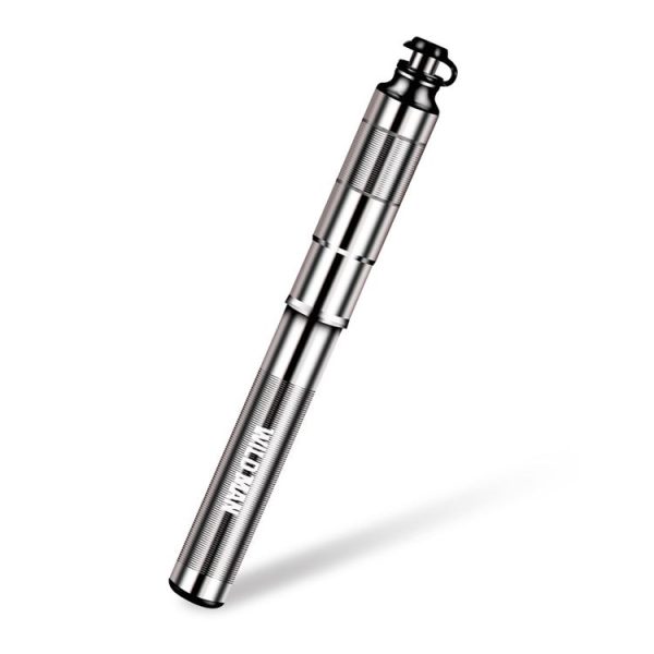WILD MAN GK9 Portable Bicycle Pump Mountain Bike American And French Mouth Universal Mini Pump, Colour: Silver (Long: 22.58 cm) - Image 2