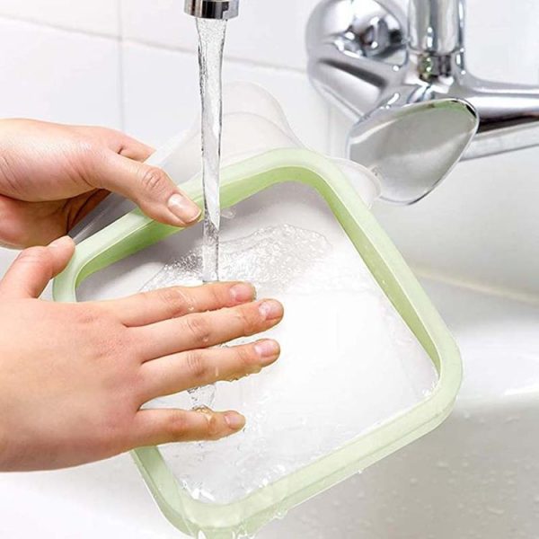 Sandwich Toast Bento Box Lunchbox Portable Take-Out Student Office Worker Lunch Box, Capacity: 301-500ml (Transparent Green) - Image 5