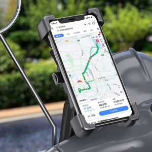 Electric Car Rearview Mirror Mobile Phone Bracket Bicycle Mobile Phone Bracket Motorcycle Handle Mobile Phone Bracket Riding Bracket, Colour: Motorcycle Rearview Mirror