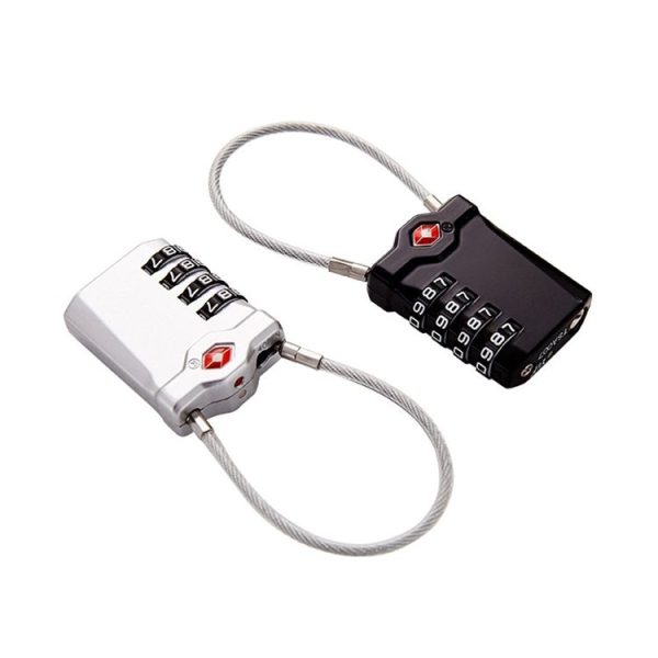 Zinc Alloy Red Dot Luggage Small Padlock Small Mini Code Lock (Silver) - Image 4