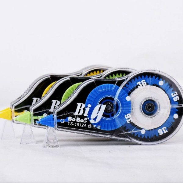 3 in 1 Correction Belt Environmental Protection Office Student Stationery Large-Capacity Correction Belt (Yellow Blue Green) - Image 3