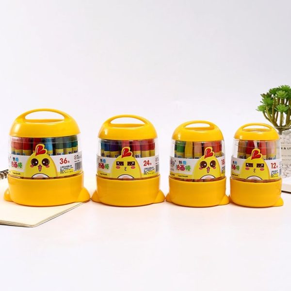 Barrel Oil Pastel Colors Children Drawing Pen Set Washable Crayons 12 Colors - Image 2