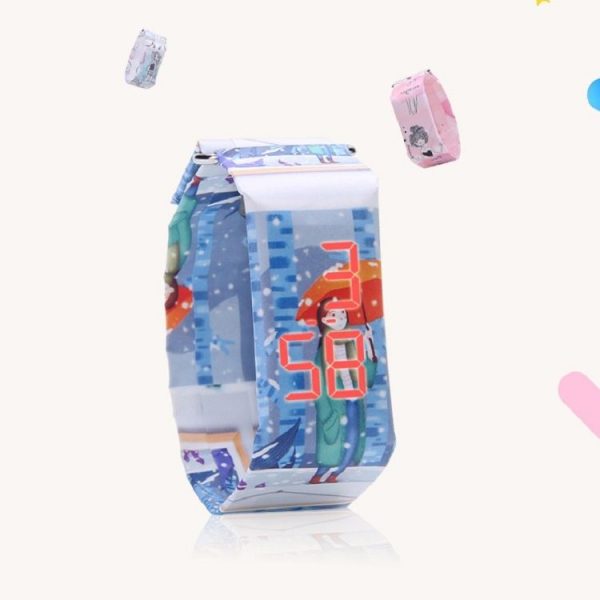 5 PCS Waterproof Electronic Paper Watch for Children and Student (Album Girl) - Image 2
