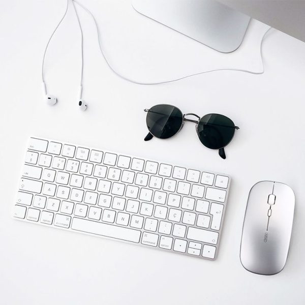 Inphic PM1 Office Mute Wireless Laptop Mouse, Style: Matte (Space Silver) - Image 14