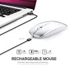 Inphic PM1 Office Mute Wireless Laptop Mouse, Style: Matte (Space Silver) - Image 6