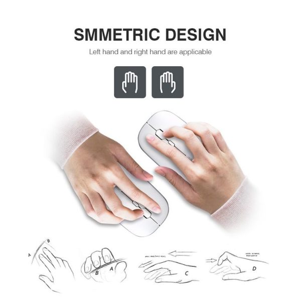 Inphic PM1 Office Mute Wireless Laptop Mouse, Style: Matte (Space Silver) - Image 9