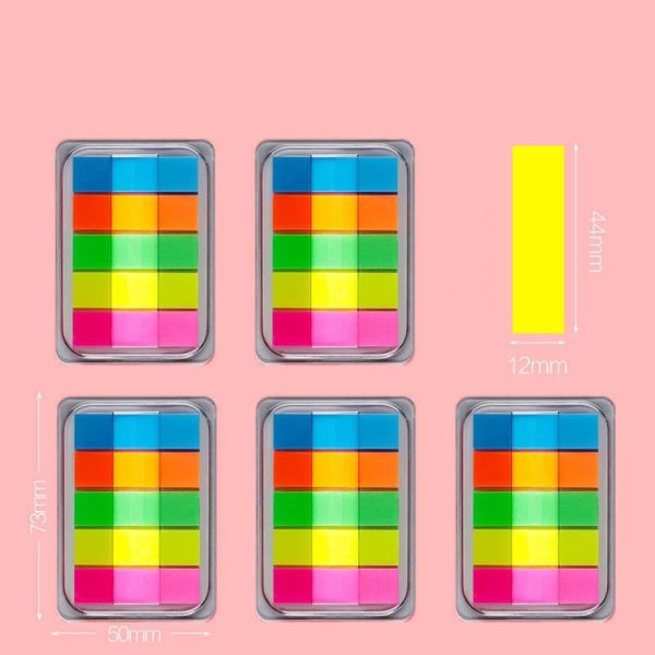 5pcs Fluorescent Transparent Small Sticker Note Indicator Label Index Sticker, Specification: 7660 (One Box) - Image 2