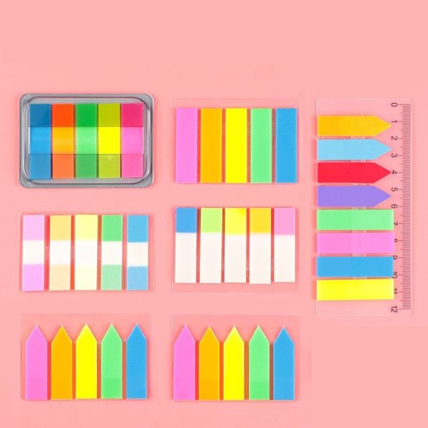 5pcs Fluorescent Transparent Small Sticker Note Indicator Label Index Sticker, Specification: 7660 (One Box) - Image 3