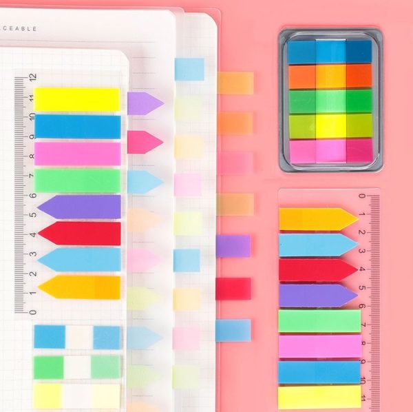 5pcs Fluorescent Transparent Small Sticker Note Indicator Label Index Sticker, Specification: 7660 (One Box) - Image 7