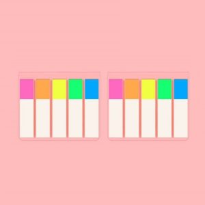 5pcs Fluorescent Transparent Small Sticker Note Indicator Label Index Sticker, Specification: 7664 (One Pack)