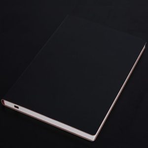 Notebook Student Notepad Diary Book Business Record Book PU Notebook, Cover color: B5 Plain Weave Black