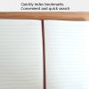 Notebook Student Notepad Diary Book Business Record Book PU Notebook, Cover color: B5 Plain Weave Black - Image 3