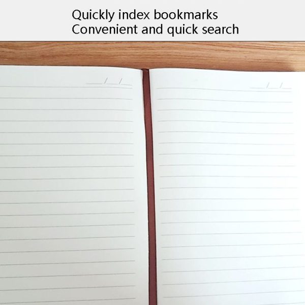 Notebook Student Notepad Diary Book Business Record Book PU Notebook, Cover color: B5 Plain Weave Black - Image 3