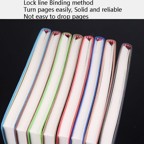 Notebook Student Notepad Diary Book Business Record Book PU Notebook, Cover color: B5 Plain Weave Black - Image 5