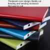 Notebook Student Notepad Diary Book Business Record Book PU Notebook, Cover color: B5 Plain Weave Black - Image 6