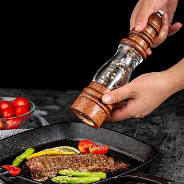 Wooden Lighthouse Shape Pepper Grinder Household Manual Sea Salt Grinding Tool, Specification: 8 inch - Image 5