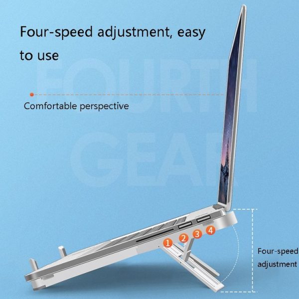D27 Laptop Stand Bracket Desktop Increase Heat Dissipation Base Lift Tablet Stand (White) - Image 5