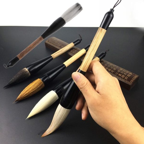 Calligraphy Writing Pen Art Painting Brush, Specification: Rabbit Hair Brush - Image 6