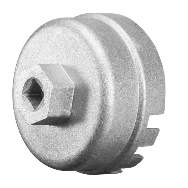 64.5mm Aluminum Oil Filter Wrench Cap Socket Remover Tool for Lexus Toyota Corolla Highlander RAV4 Camry Universal Housing (Silver) - Image 3
