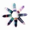 Natural Rough Stone Hexagonal Crystal Column Colorful Fluorite Column Ornaments, Size: 6.1-6.4 cm - Image 3