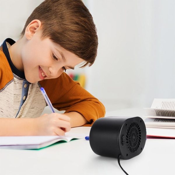 Small Mini Student Hand Warmer Heater Office Desktop Heater, CN Plug (Black) - Image 6