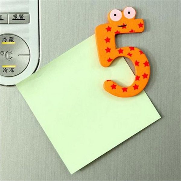 2 Packs Cartoon Digital Wooden Magnetic Refrigerator Stickers Early Childhood Teaching Aids - Image 3