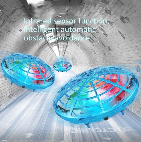 Colorful Lights 5 Induction Quadcopter UFO Mini Drone, Colour: Blue + Remote Control - Image 6