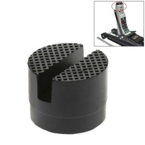 Floor Slotted Car Rubber Jack Pad Frame Protector Adapter Jacking Disk Pad Tool (Black)