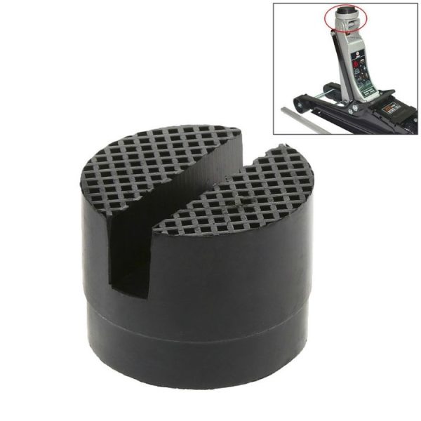 Floor Slotted Car Rubber Jack Pad Frame Protector Adapter Jacking Disk Pad Tool (Black)