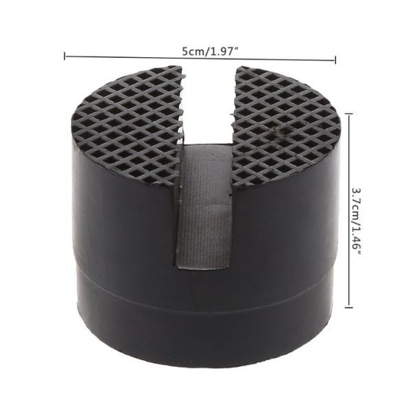 Floor Slotted Car Rubber Jack Pad Frame Protector Adapter Jacking Disk Pad Tool (Black) - Image 3