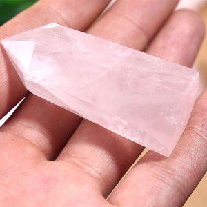 Natural Pink Crystal Original Stone Pink Crystal Single Tip Column Decoration