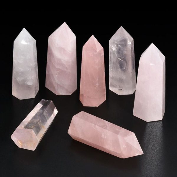 Natural Pink Crystal Original Stone Pink Crystal Single Tip Column Decoration - Image 5
