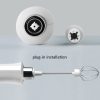 Whisk Household Electric Baking Mini Wireless Hand-Held Charging Stirrer Milk Frother (White) - Image 4