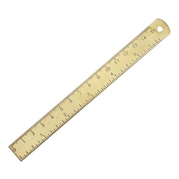 Brass Retro Drawing Ruler Measuring Tools, Model: 0-15cm Ruler