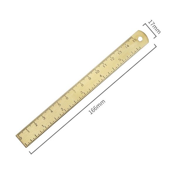 Brass Retro Drawing Ruler Measuring Tools, Model: 0-15cm Ruler - Image 2
