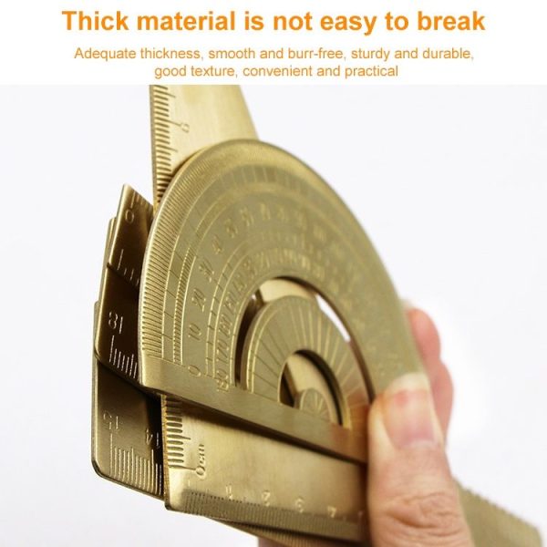 Brass Retro Drawing Ruler Measuring Tools, Model: 0-120mm Caliper Double Scale - Image 5