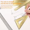 Brass Retro Drawing Ruler Measuring Tools, Model: 0-120mm Caliper Double Scale - Image 6