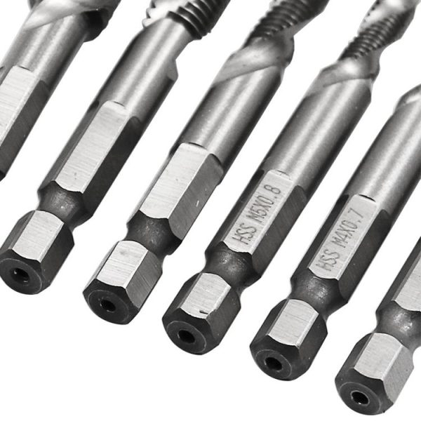 6 PCS / Set HSS Multi-Function Integrated Composite Tap Hole Tapping Chamfering - Image 6