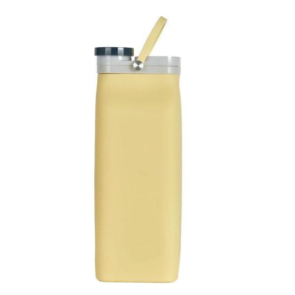 BBQ-056 Outdoor Sports Portable Travel Silicone Folding Water Cup Kettle (Yellow)