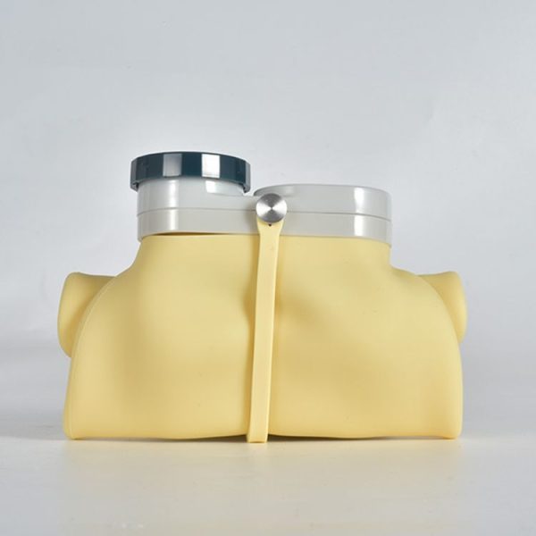 BBQ-056 Outdoor Sports Portable Travel Silicone Folding Water Cup Kettle (Yellow) - Image 4