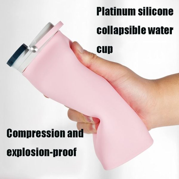 BBQ-056 Outdoor Sports Portable Travel Silicone Folding Water Cup Kettle (Yellow) - Image 5